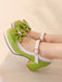 Vintage Contrast Bow Mary Jane High Heels