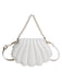 Shell Shape Pearl Chain PU Leather Bag