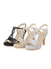 Vintage Glitter Entangled High Heel Sandals