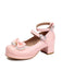 Heart Pearl Bow Mary Jane Heels