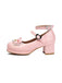 Heart Pearl Bow Mary Jane Heels
