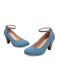 Denim Buckle Mary Janes Chunky Heels