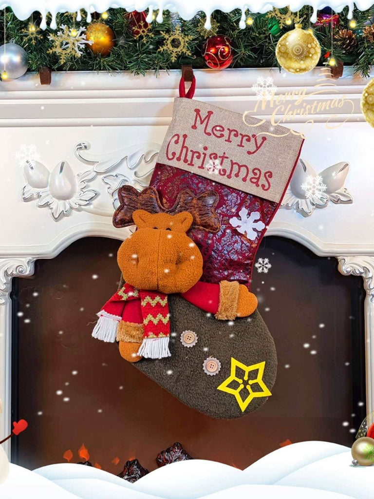 Merry Christmas 3D Cartoon Stockings Gift Bag