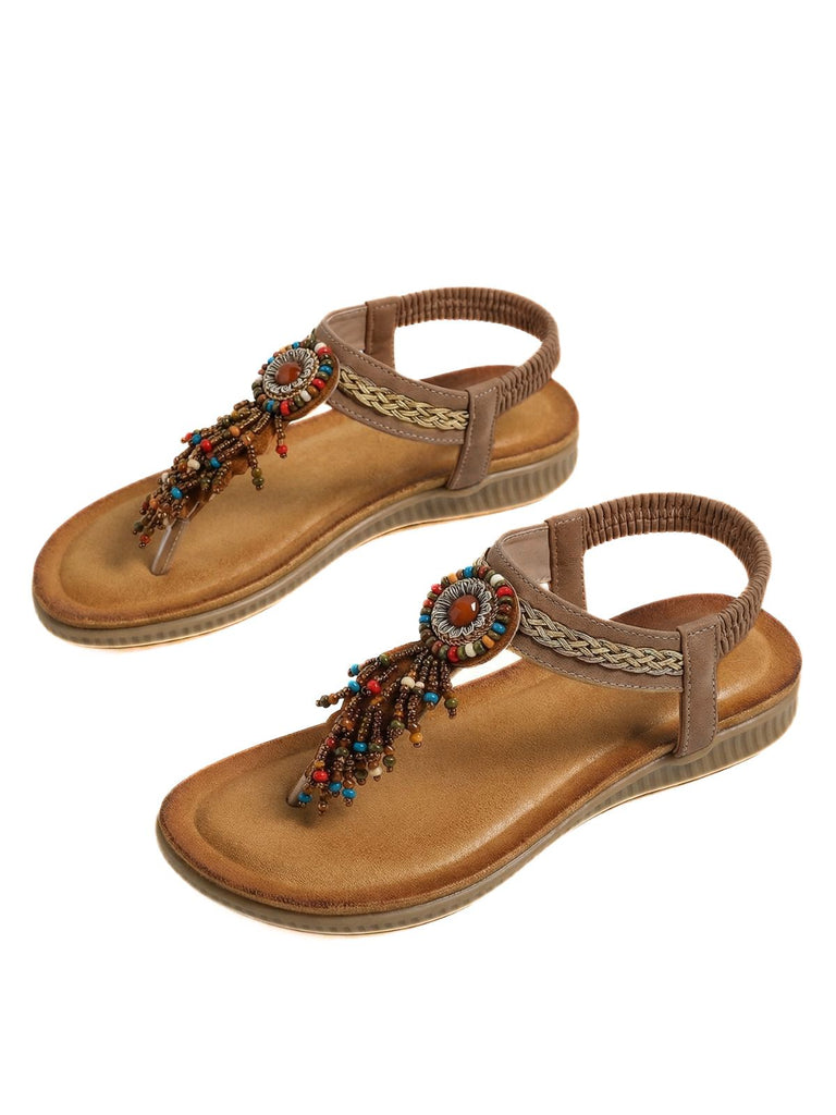 Bohemian Style Flip-Flop Tassel Sandals