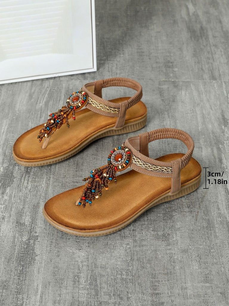 Bohemian Style Flip-Flop Tassel Sandals