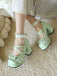 Elegant Vintage Floral Lace Shoes 16