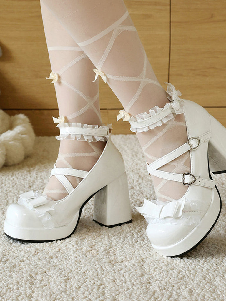 Elegant Vintage Floral Lace Shoes 19