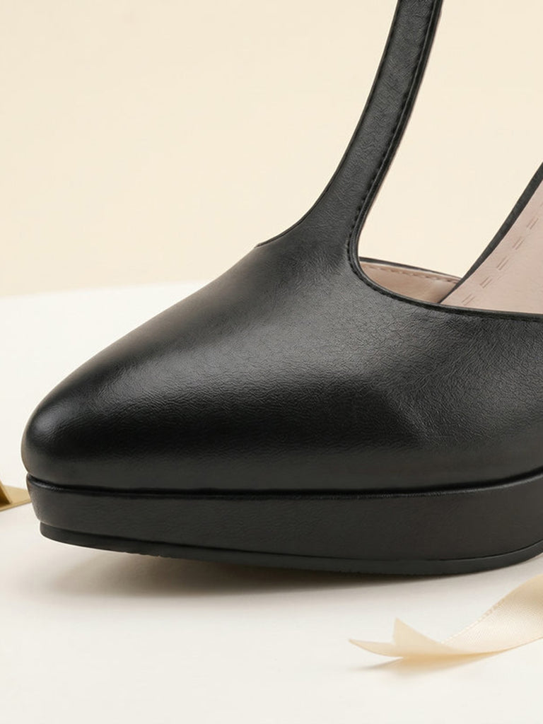 Elegant Black Vintage Retro Shoes 5