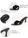 Gold Stiletto Open Toe Mule High Heels 3