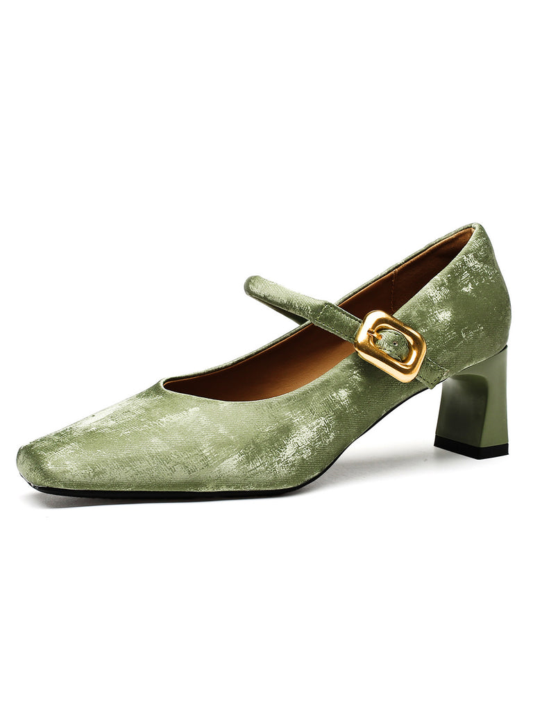 Elegant Green Vintage Retro Shoes 1