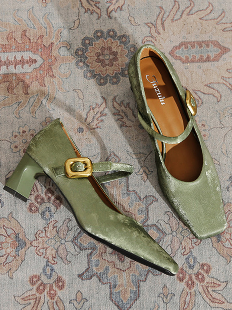 Elegant Green Vintage Retro Shoes 2