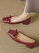 Wine Red Vintage Classic Shoes 6