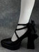 Pointed Toe Chunky Heel Classic Pumps 2