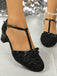 Leopard Print T Strap Mary Jane Heels 2