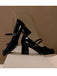 Patent Leather Mary Jane Thick Heel Shoes