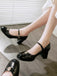 Round Toe Patent Leather Mid-Heeled Shoes
