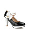 Mary Jane Color Block Side Bow High Heel Shoes