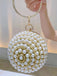 Pearl & Rhinestone 3D Ball Shape Clutch Bag