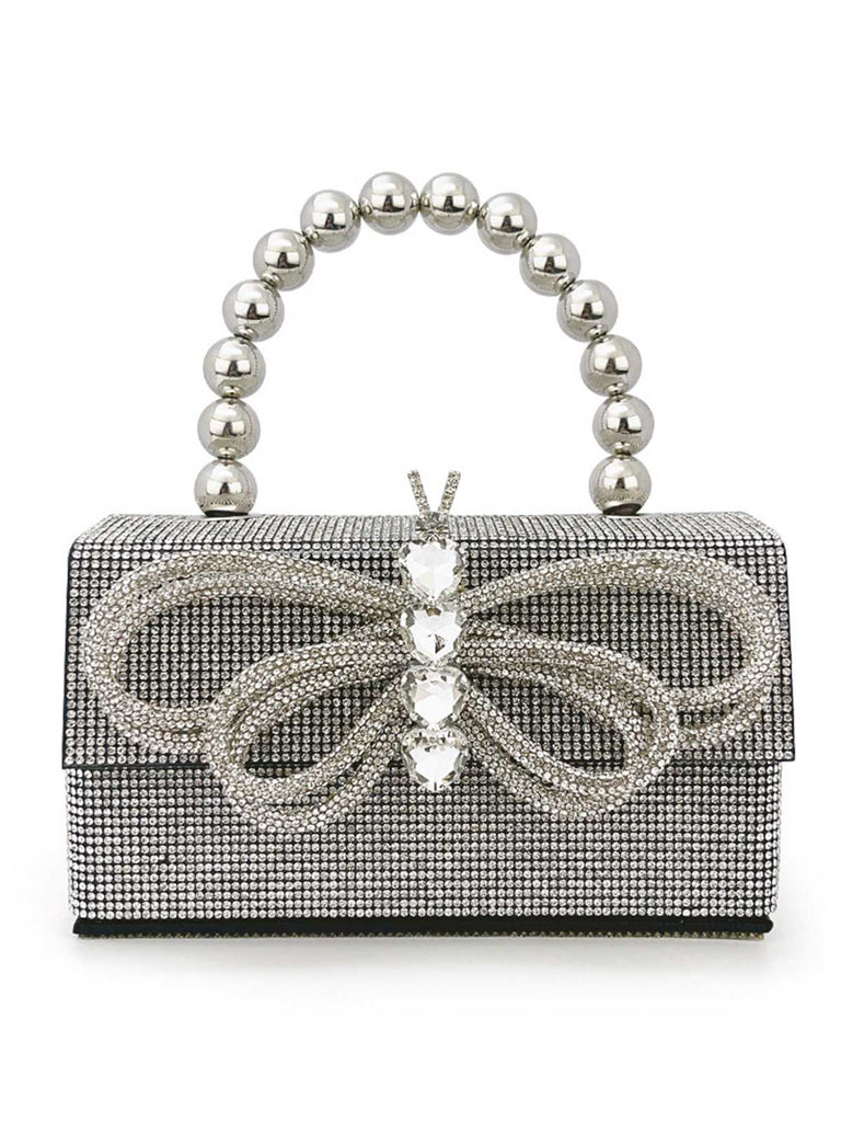 Shiny Bow Rhinestone Party Bag