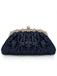 Blue Vintage Sequined Clutch Bag