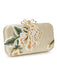 Gold Vintage Peony Embroidered Clutch