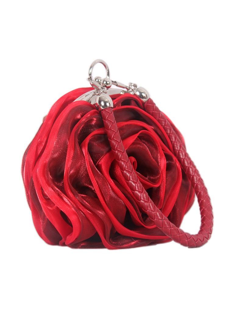 Silk 3D Flower Vintage Handbag