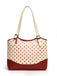 Polka Dots Patchwork Leather Tote Bag