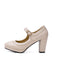 Retro Mary Jane Leather Chuny Heels