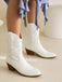 Vintage Embroidered Chunky Heel Cowboy Boots