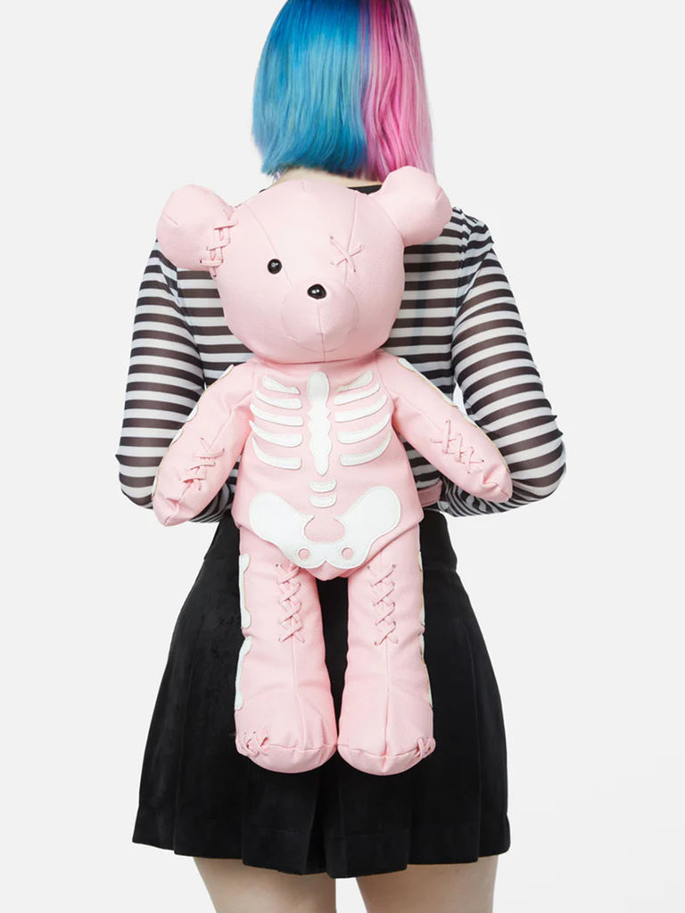 Skull Violent Teddy Bear Backpack