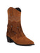 Flannelette Cone Heel Western Boots