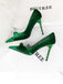 Pointed Toe Velvet Stiletto Heels Shoes