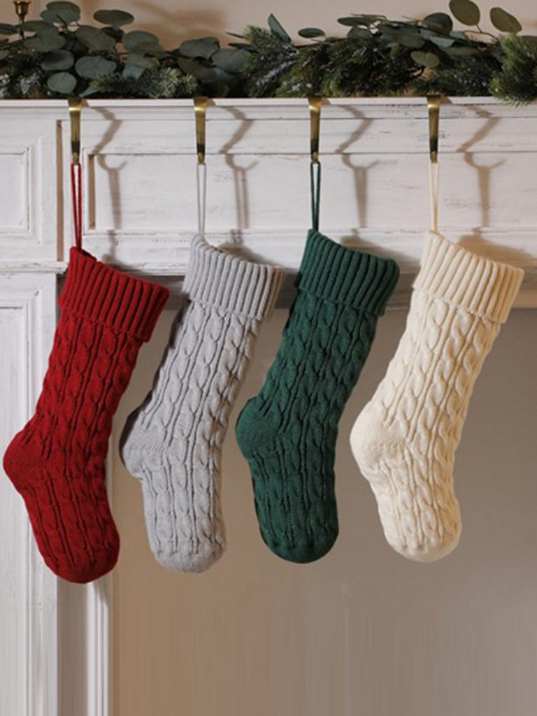 Christmas Stockings Knitted Gift Bag