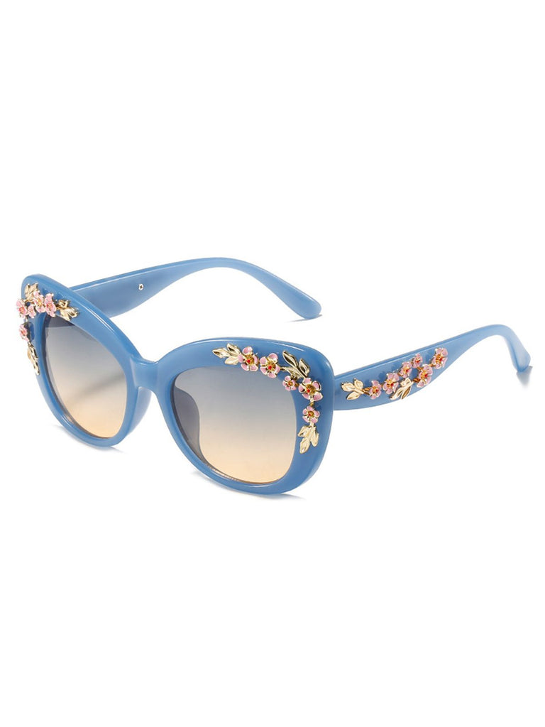 Floral Plastic Gradient Sunglasses