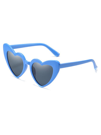 Vintage Alloy Temple Heart Frame Sunglasses