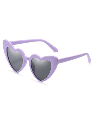Vintage Alloy Temple Heart Frame Sunglasses