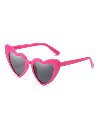 Vintage Alloy Temple Heart Frame Sunglasses