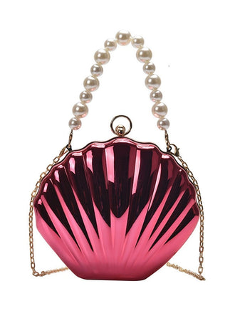 Solid Pearl Metal Shell Bag