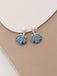 Vintage Blue Shell Pearl Earrings