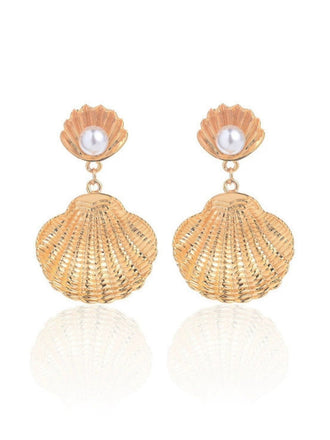 White Pearl Shell Earrings