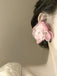 Pink Vintage 3D-Floral Earrings