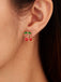 Vintage Alloy Strawberry & Cherry Fruit  Earrings