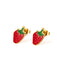 Vintage Alloy Strawberry & Cherry Fruit  Earrings