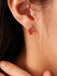 Vintage Alloy Strawberry & Cherry Fruit  Earrings