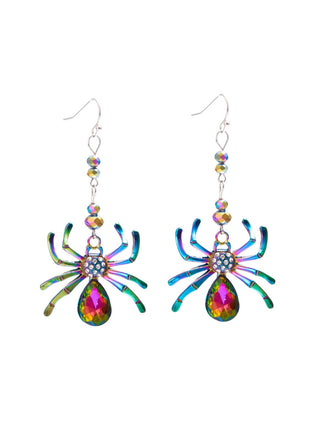 Halloween Colorful Spider Earrings