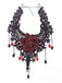 Gothic 3D Rose Gemstone Pendant Choker Necklace