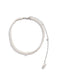 White Vintage Pearl Back Drop Chain Necklace