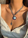 Gothic Demon Eye Palm Pendant Necklace