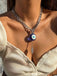 Gothic Demon Eye Palm Pendant Necklace