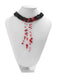 Gothic Multi-Layered Beaded Blooddrop Pendant Necklace